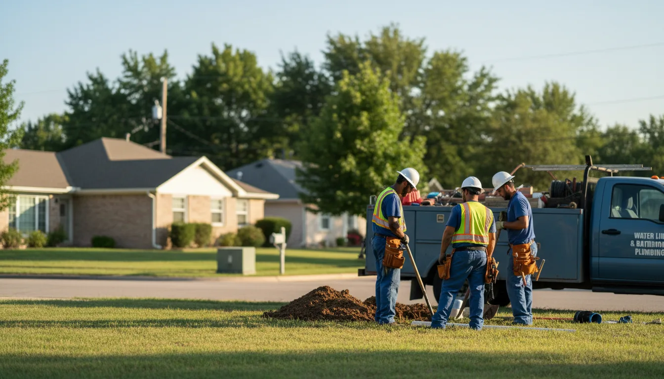 Residential water line and bathroom plumbing service in Beaman, IA